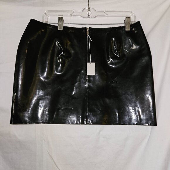 NWT Sexy PVC Mini Skirt Goth Punk LARGE - Picture 3 of 16